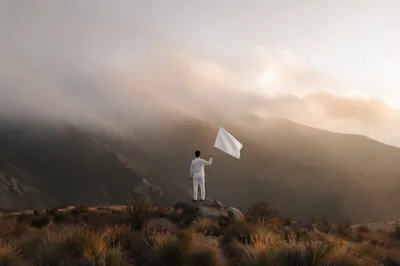 White Flag Surrender at Sunrise Hilltop