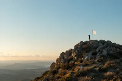 White Flag Surrender at Sunrise Hilltop