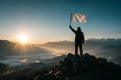 White Flag Surrender at Sunrise Hilltop