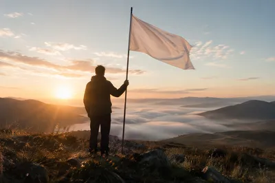 White Flag Surrender at Sunrise Hilltop