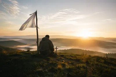 White Flag Surrender at Sunrise Hilltop