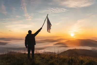 Surrender Flag at Sunrise Hilltop