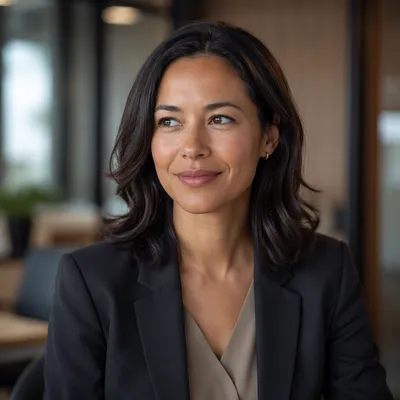 Warm Professional Woman Office Headshot