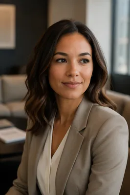 Warm Professional Woman Office Headshot
