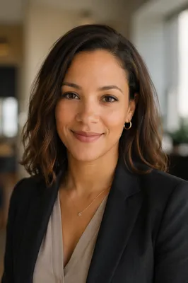 Warm Professional Headshot in Office Interior