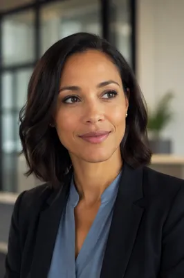 Warm Professional Woman Headshot in Office