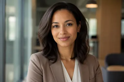 Warm Professional Woman Office Headshot Portrait