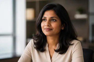 Warm Professional Headshot in Modern Office