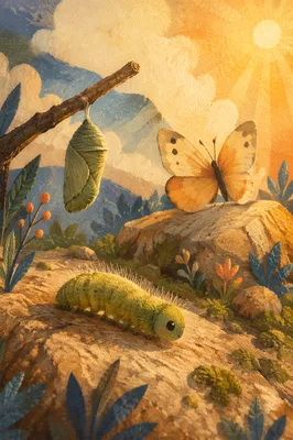 Caterpillar to Butterfly Transformation Path