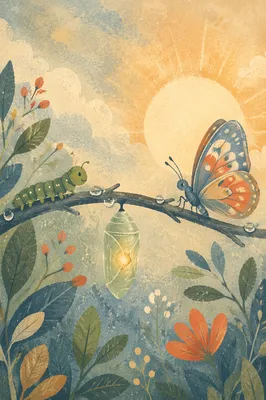 Caterpillar to Butterfly Dawn Transformation