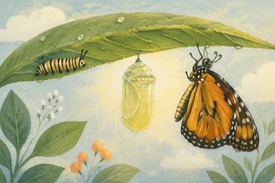 Caterpillar Butterfly Transformation of Hope