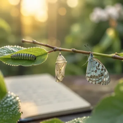 Caterpillar Chrysalis Butterfly Transformation Journey