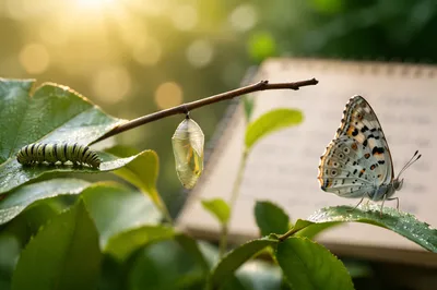 Caterpillar Chrysalis Butterfly Transformation Journey