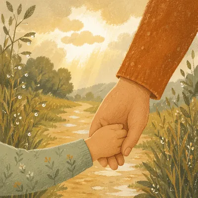 Child Holding Adult Hand in Trust