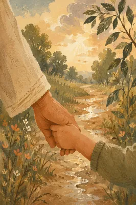 Child Holding Adult Hand in Trust