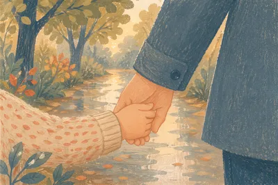 Child Holding Adult Hand in Trust