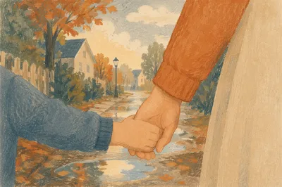 Child Holding Adult Hand in Trust