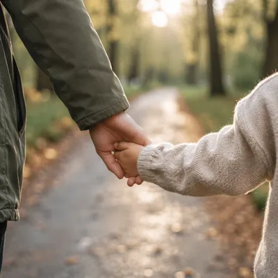 Child Holding Adult Hand in Trust