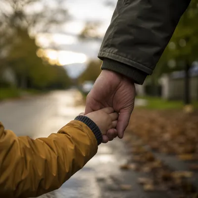 Child Holding Adult Hand in Trust