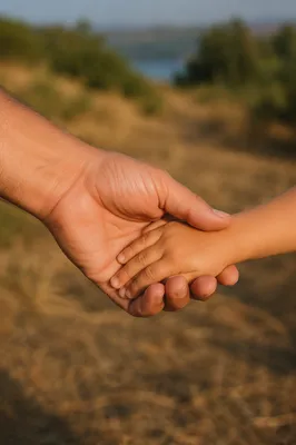 Gentle Trust Between Child and Adult Hands