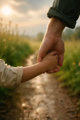 Child Holding Adult Hand in Trust