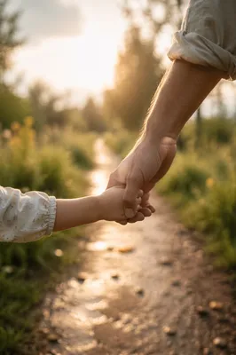 Child Holding Adult Hand in Trust
