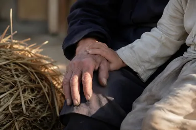 Child Holding Adult Hand in Morning Trust