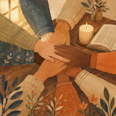 Diverse Hands United in Prayer
