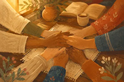 Many Hands United in Prayer