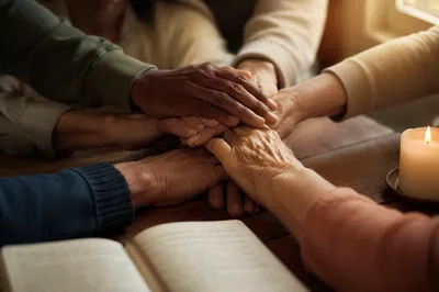 Hands United in Prayerful Fellowship