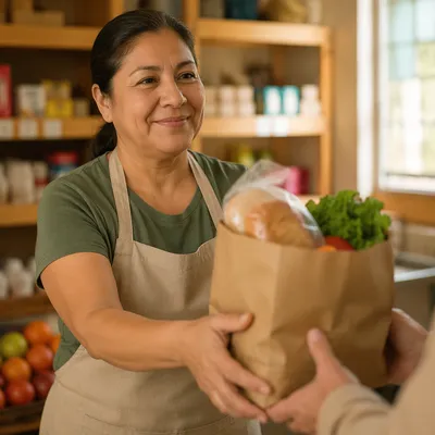 Warm Portrait of Food Pantry Volunteer