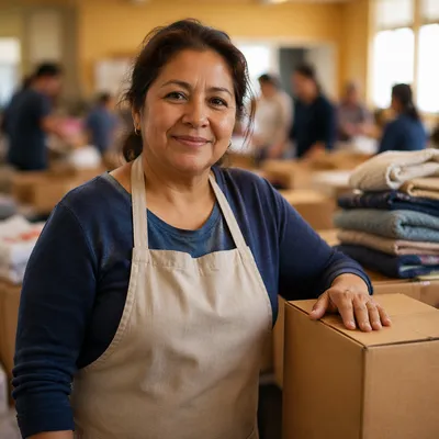 Warm Portrait at Donation Center