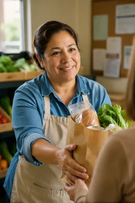 Warm Portrait of Food Pantry Volunteer