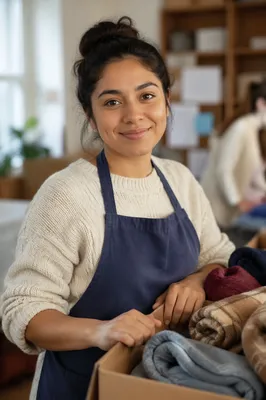 Warm Portrait of Community Volunteer Woman
