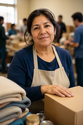 Warm Portrait at Donation Center