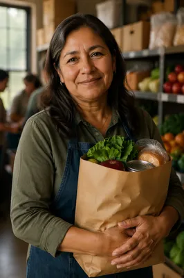 Warm Portrait of Food Pantry Volunteer