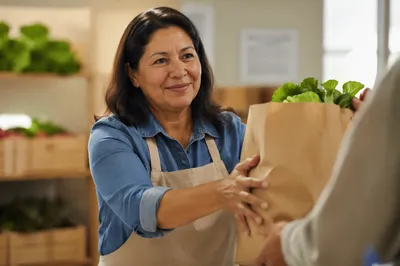 Warm Portrait of Food Pantry Volunteer