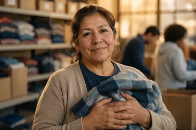 Warm Portrait at Donation Center