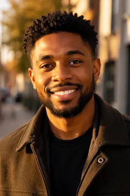 Warm Smiling Young Man Close Up