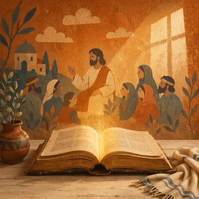 Wisdom Light Rising From Open Book