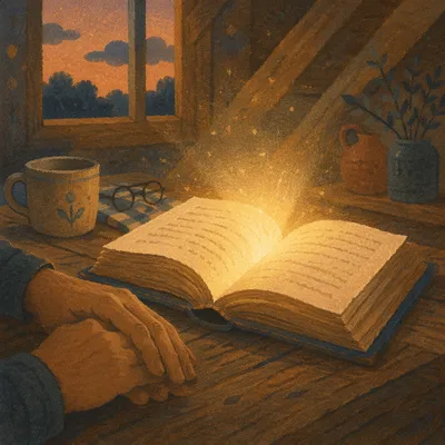Open Book with Light of Wisdom