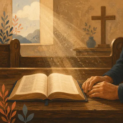 Open Book in Morning Chapel Light