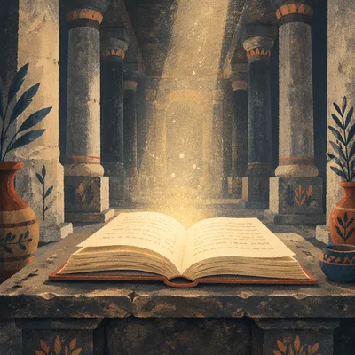 Open Book Glowing With Quiet Wisdom
