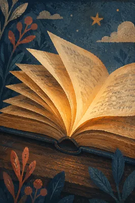 Golden Wisdom Light From Open Book