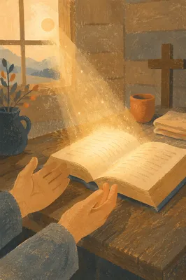 Glowing Open Book of Dawn Wisdom