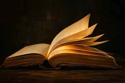 Wisdom Light from an Open Book