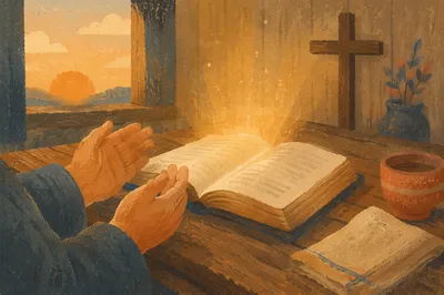 Wisdom Light from an Open Book