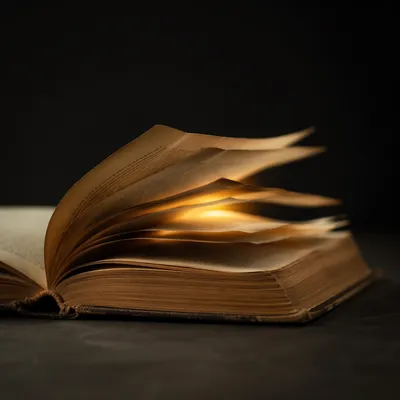 Golden Wisdom Light from Open Book