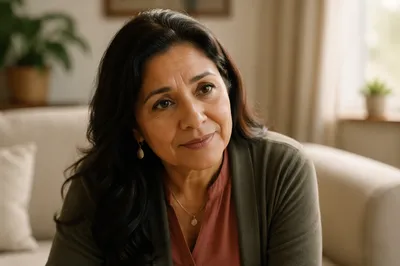 Compassionate Middle-Aged Woman Listening Closely