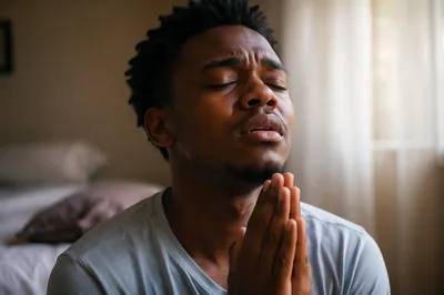 Emotional Close-Up Portrait of Young Man